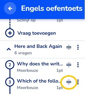 Icoon verslepen toets
